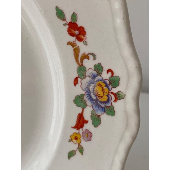 Steubenville Salad Plate Orange Yellow Floral IVORY Replacement Vintage USA - Picture 4 of 12